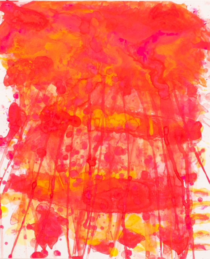 J. Steven Manolis, Jellyfish (24.36.01), 2010, watercolor on paper, 24 x 36 inches, Watercolor jellyfish paintings For sale at Manolis Projects Art Gallery, Miami, Fl