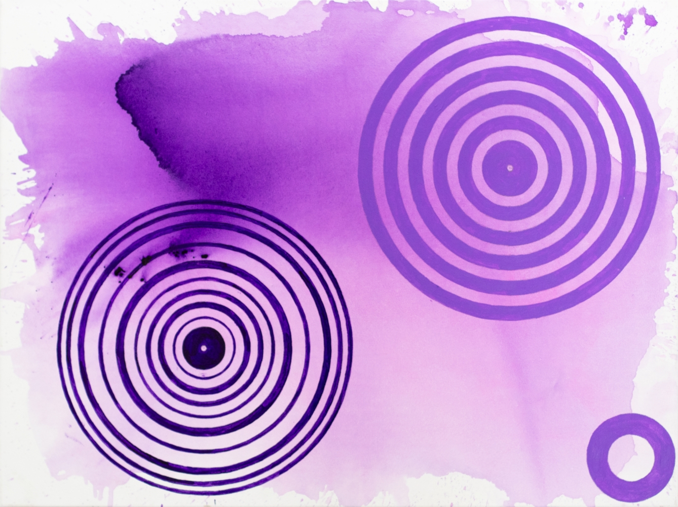 J. Steven Manolis, PurpleFields (Concentric),  2020, Acrylic on canvas, 48 x 36 inches, for sale at Manolis Projects Art Gallery