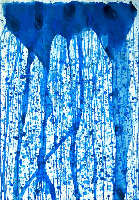 J. Steven Manolis, Jellyfish 2010.01, 2010, 50 x 38 inches, Watercolor painting on paper, Jellyfish paintings for sale
