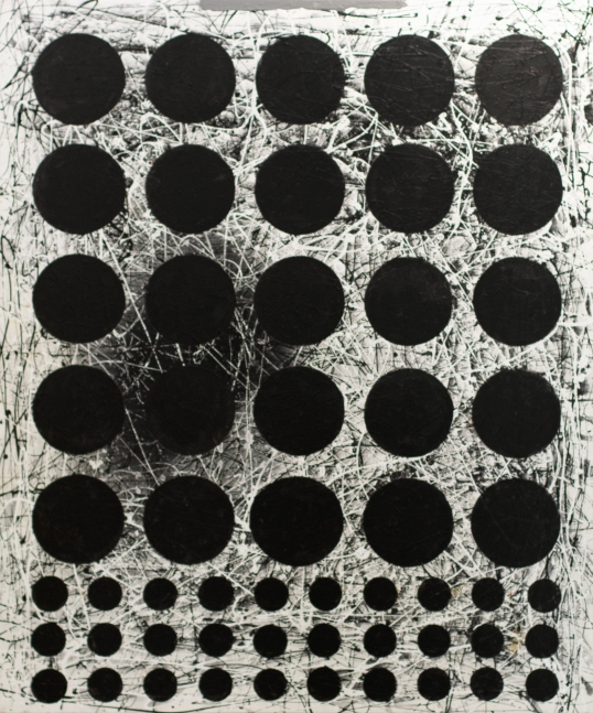 J. Steven Manolis,  Black & White (Graphic) 2020, 72 x 60 inches, Acrylic and Latex Enamel on Canvas