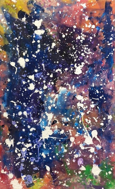 J. Steven Manolis, Galaxy, 2015, Acrylic on canvas, 32.5 x 20 inches, For sale at Manolis Projects Art Gallery, Miami Fl