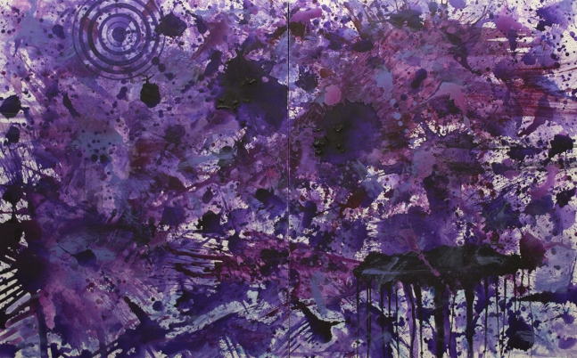 J. Steven Manolis, purplefiled, 2017, acrylic on canvas, 60 x 96 inches, for sale at Manolis Projects Art Gallery, Miami FL